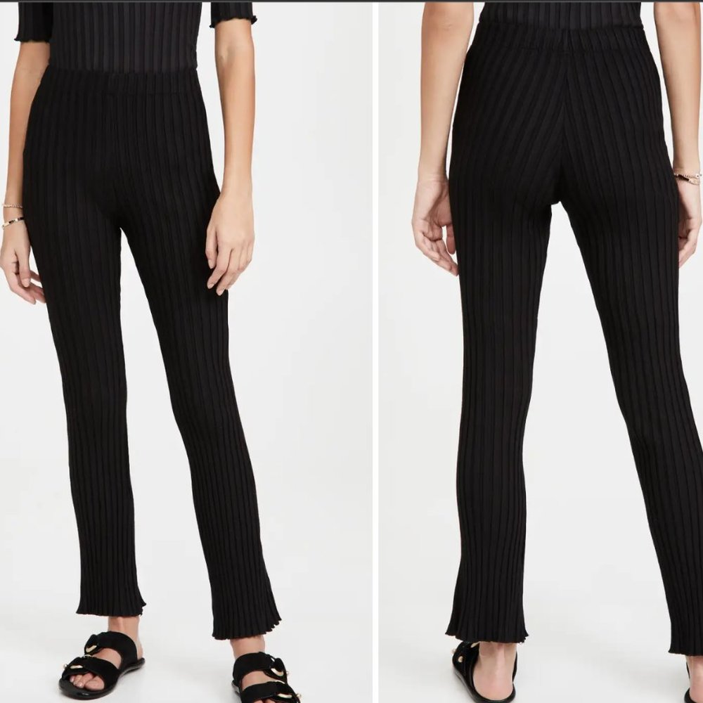 SIMON MILLER CYRENE PANTS. BLACK, HIGH ELASTIC WAIST WITH WIDE RIB. SIZE XS. GUC